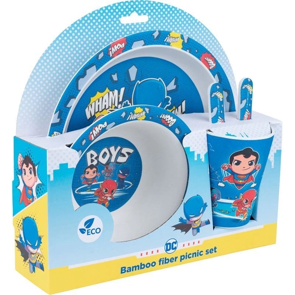 Набор посуды Kite DC Comics 5 предметов, голубой (DC22-313) - Pampik - 2