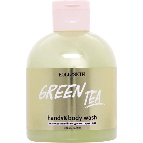 Зволожувальний гель для рук і тіла Hollyskin Green Tea, 300 мл - Pampik
