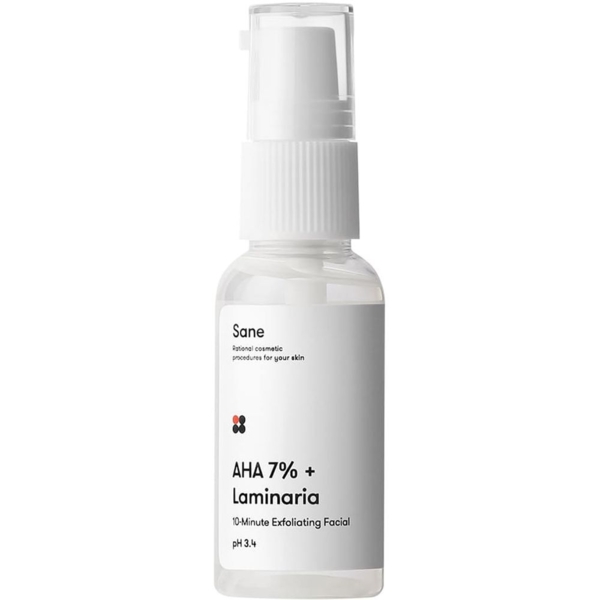 Пилинг для лица Sane AHA 7% + Laminaria, с комплексом фруктовых кислот, 30 мл - Pampik