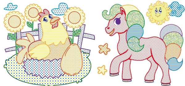 Водяна розмальовка Кристал Бук Домашні тварини, з кольоровим контуром, 12 сторінок (F00023299) - Pampik - 2