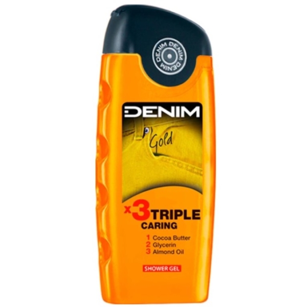 Гель для душу Denim Gold Потрійний догляд, 400 мл - Pampik