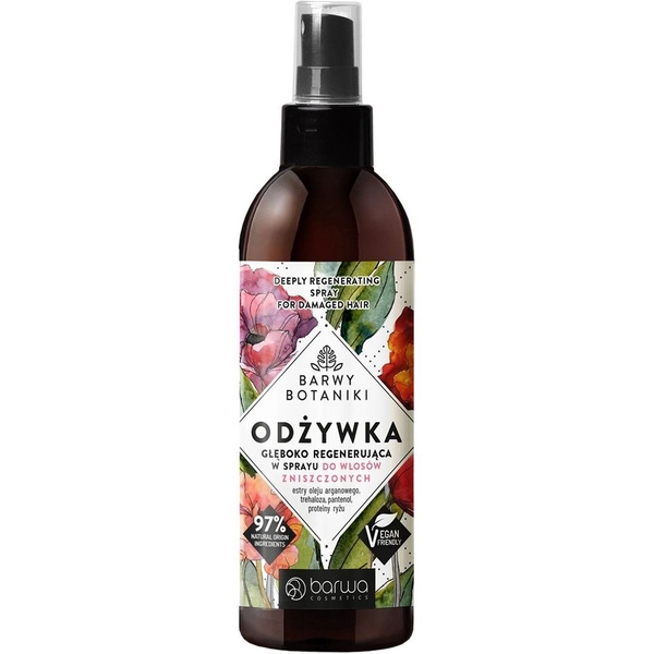 Спрей-кондиционер для волос Barwa Barwy Botaniki Интенсивно восстанавливающий, 250 мл - Pampik
