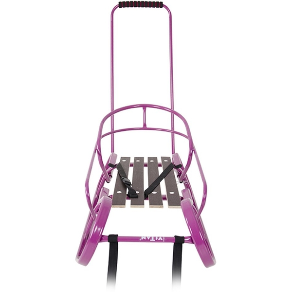 Санки Vitan Експрес зі спинкою, ручкою та вологостійкою планкою фуксія (2030068) - Pampik - 2