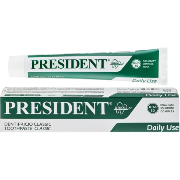 Зубная паста President Toothpaste Classic, 75 мл - Pampik