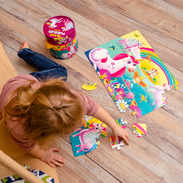 Пазли Roter Kafer Єдинороги 2 в 1 в тубусі, 63 елементи (RK1080-03) - Pampik - 5