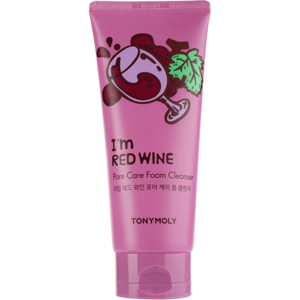 Пенка для умывания Tony Moly I'm Red Wine Pore Care Foam Cleanser Красное вино 180 мл - Pampik