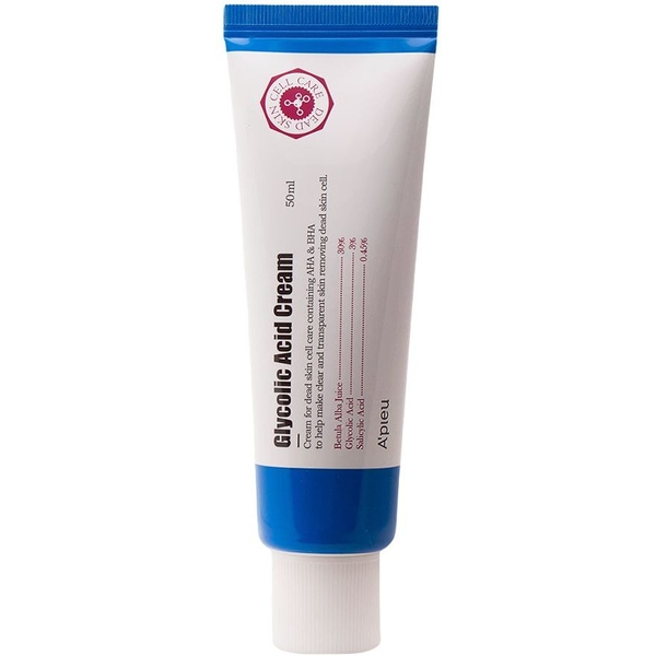 Крем для обличчя A'PIEU Glycolic Acid Cream, відновлювальний з AHA- і BHA-кислотами, 50 мл - Pampik