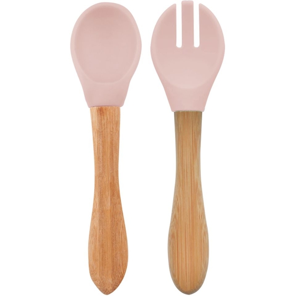 Ложка та виделка MinikOiOi Dig In силіконові, Pinky Pink (101060055) - Pampik