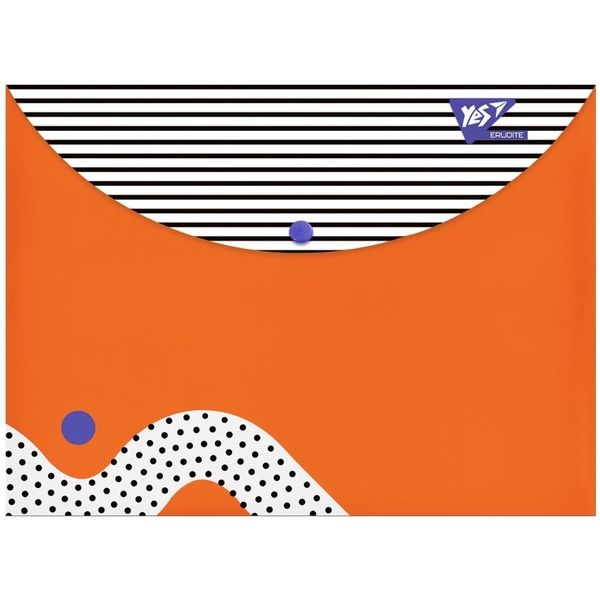 Папка-конверт Yes Erudite, A4, с кнопкой (491933) - Pampik