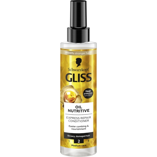 Экспресс-кондиционер Gliss Oil Nutritive для сухих и поврежденных волос, 200 мл - Pampik