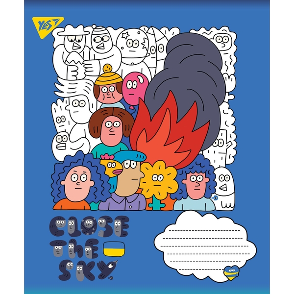 Набір зошитів Yes Ukraine, A5, в лінію, 60 аркушів, 10 шт. (766243) - Pampik - 3