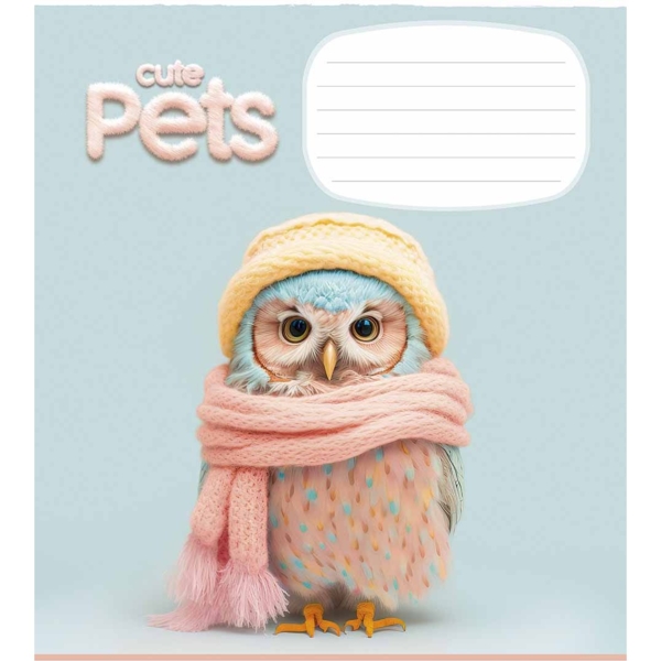 Набор тетрадей Школярик Cute pets ВД-лак, в линию, 12 листов, 30 шт. (012-3253L) - Pampik - 2