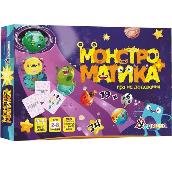Игра настольная Умняшка Монстроматика, сложение (2071) - Pampik