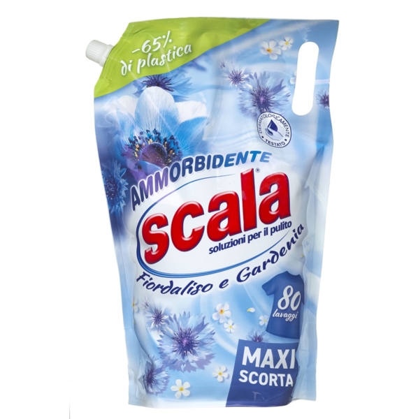 Концентрований кондиціонер-ополіскувач Scala Ammorbidente Fiordalisio&Gardenia дойпак, 2 л - Pampik