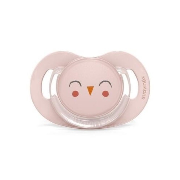 Пустушка фізіологічна Suavinex Bonhomia, 6-18 міс., рожева (307811) - Pampik