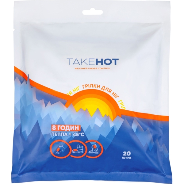 Грелка для ног TakeHot, химическая, 20 шт. (4820249530054) - Pampik