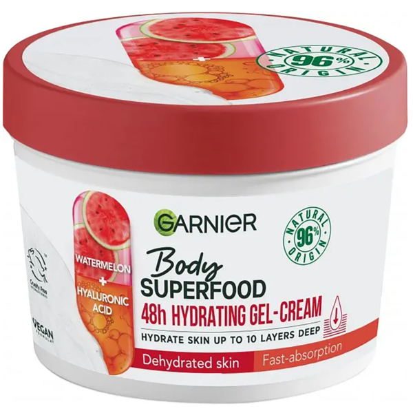 Гель-крем Garnier Body Superfood Арбуз увлажняющий 380 мл - Pampik