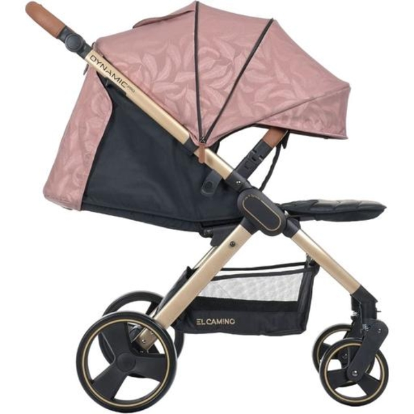 Прогулянкова коляска El Camino Dynamic Pro Me 1053G Special Pink, рожева з чорним (25486) - Pampik - 2