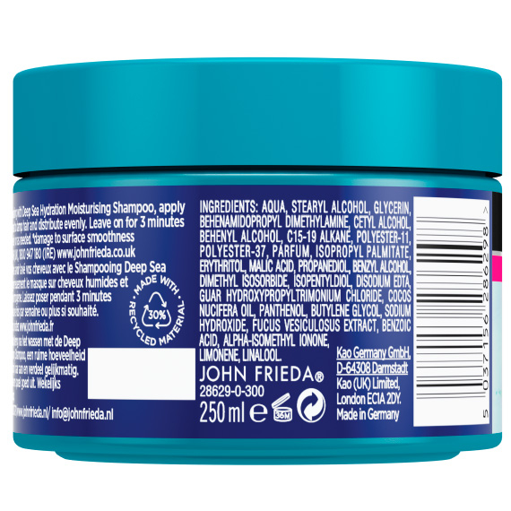 Маска для волос увлажняющая John Frieda Deep Sea Hydration Moisturising Mask 250 мл - Pampik - 2