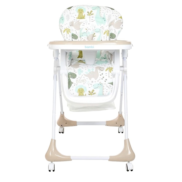 Стільчик для годування Bambi M 3233 Dino Beige, бежевий (23666) - Pampik - 2
