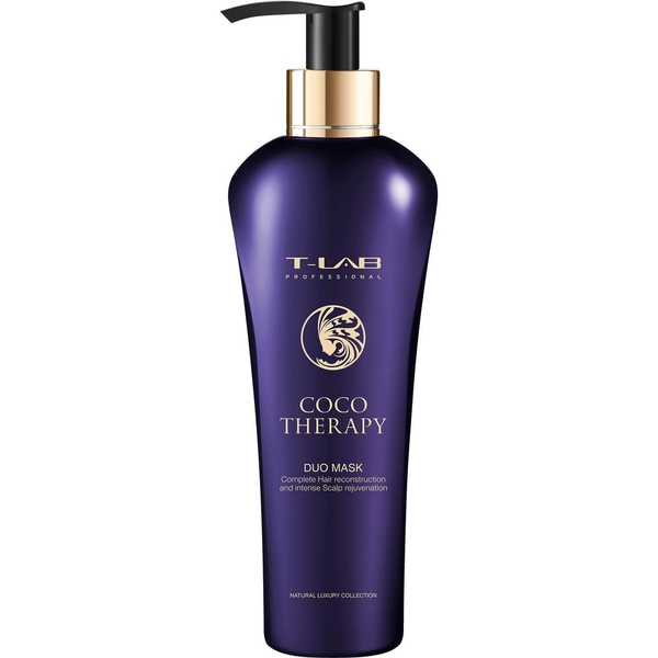 Маска T-LAB Professional Coco Therapy Duo для бездоганного відновлення та віталізації волосся, 300 мл - Pampik