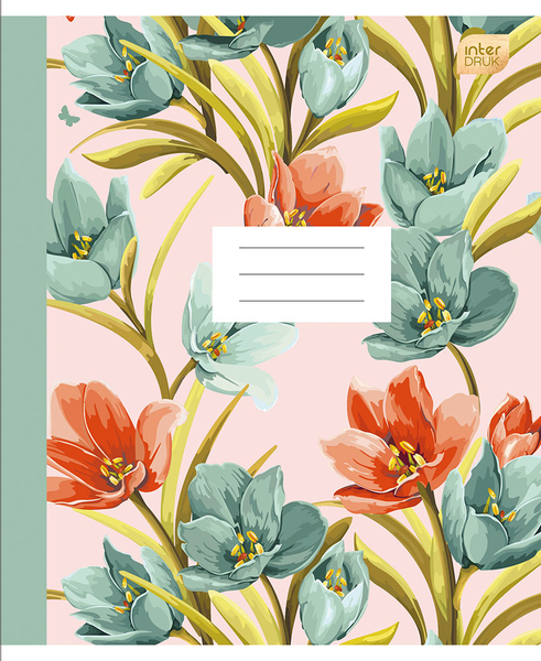 Набір учнівських зошитів Interdruk Premium Botanique, клітинка, А5+, 48 аркушів, 4 шт. (339478-4) - Pampik - 2