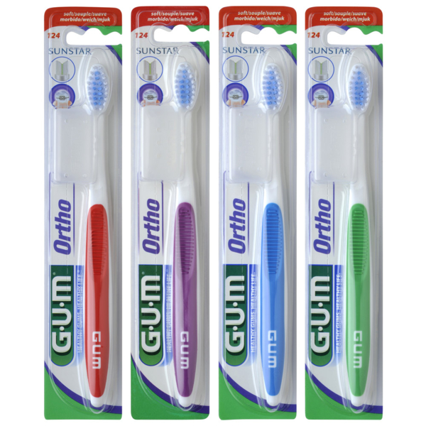 Зубна щітка GUM Orthodontic, м'яка, в асортименті - Pampik - 10