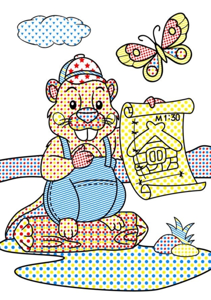 Чарівна водна розмальовка Кристал Бук Забавні тварини, 8 сторінок (F00024298) - Pampik - 3