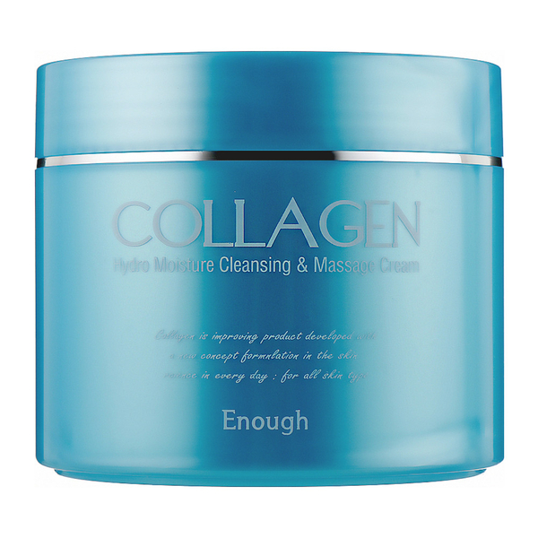 Очищаючий масажний крем для обличчя Enough Collagen Hydro Moisture Cleansing&Massage Cream Колаген, 300 мл - Pampik