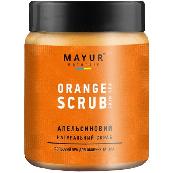 Солевой скраб Mayur Апельсин, для лица и тела 250 мл - Pampik