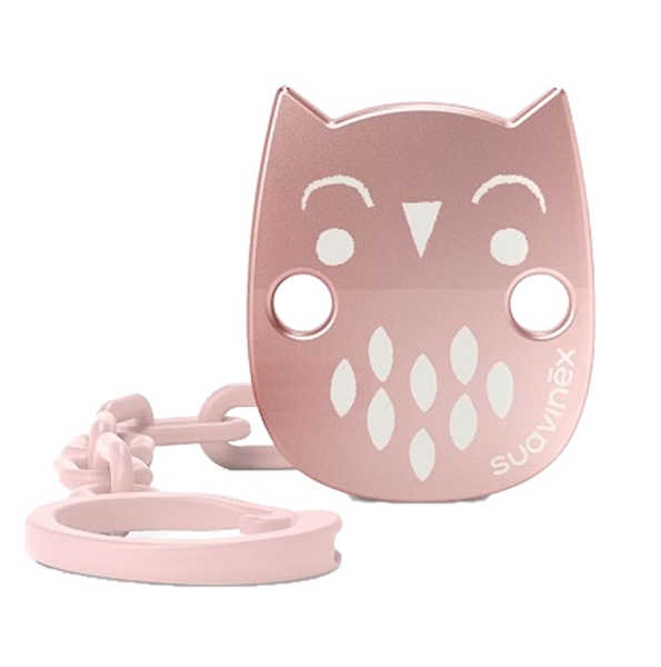 Кліпса для пустушки Suavinex Bonhomia, світло-рожева (307818) - Pampik