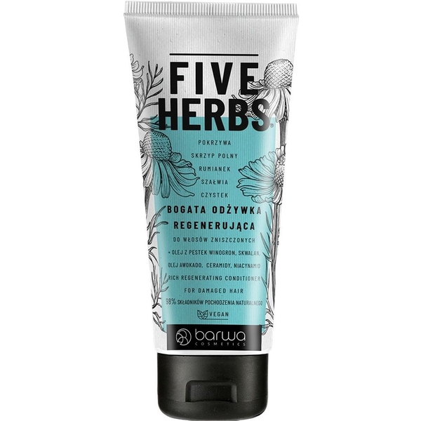 Кондиционер для волос Barwa Five Herbs Регенерирующий, 180 мл - Pampik