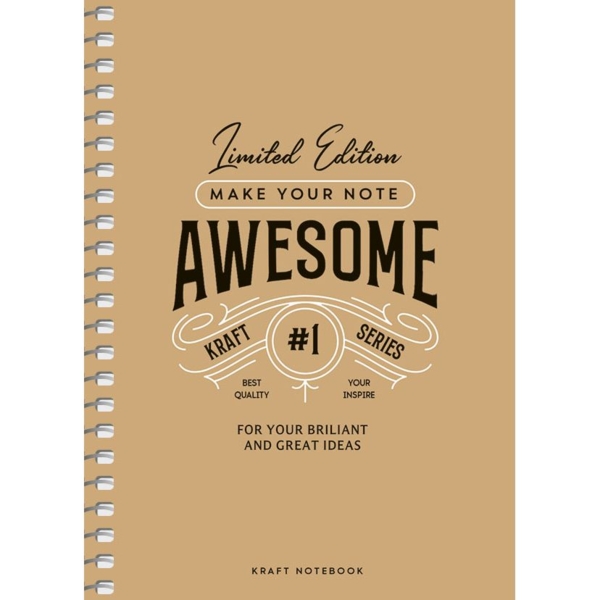 Блокнот для записей Student Awesome, А6, без линирования, спираль, 80 листов (A6-SC-080-6074) - Pampik