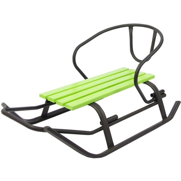 Санки Vitan Комета зі спинкою та кольоровою планкою чорні (2030109) - Pampik