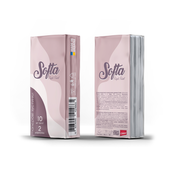 Салфетки бумажные Softa, 1 блок х 10 упаковок - Pampik - 5