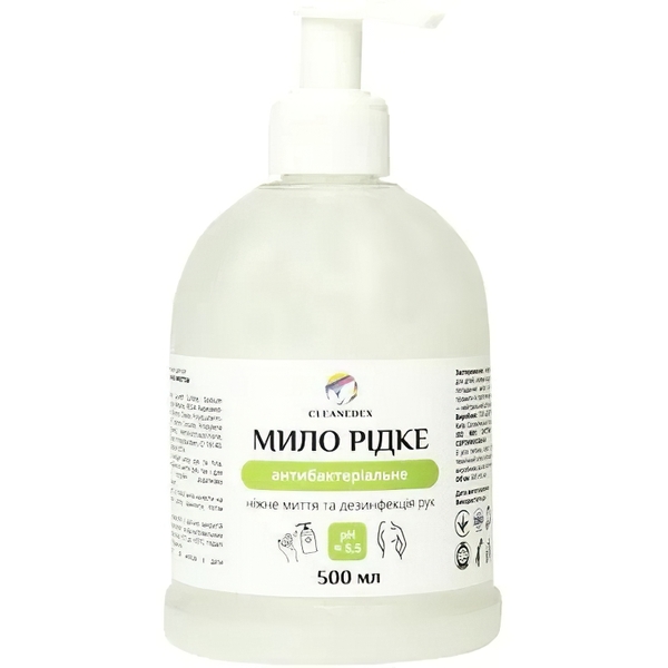 Рідке мило для рук Cleanedex з антибактеріальним ефектом 500 мл - Pampik
