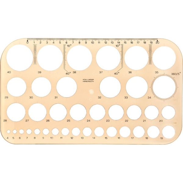 Шаблон діаметрів Koh-i-Noor димчастий (74916100000) - Pampik