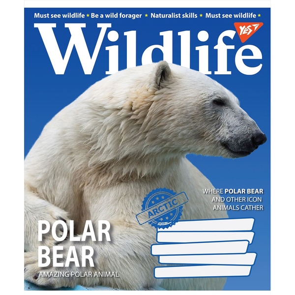 Набір зошитів Yes Wildlife, A5, в лінію, 96 аркушів, 5 шт. (766133) - Pampik - 2