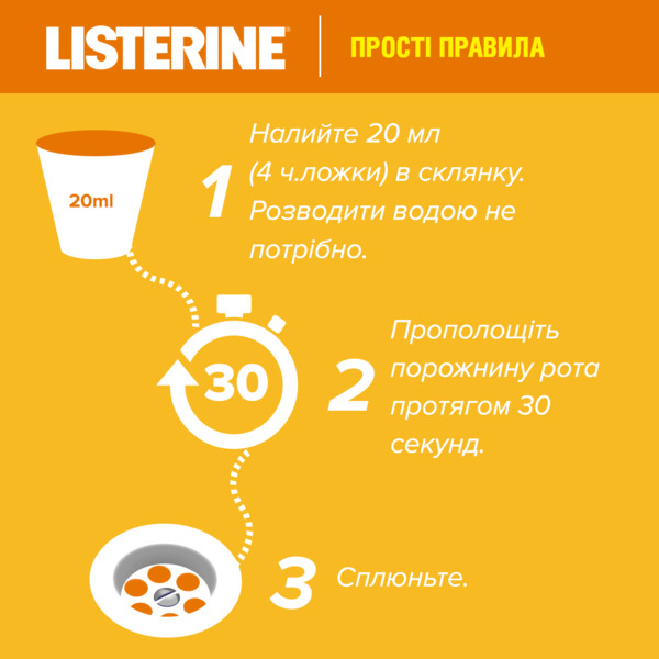 Ополіскувач для ротової порожнини Listerine Свіжість імбиру та лайма, 500 мл - Pampik - 11