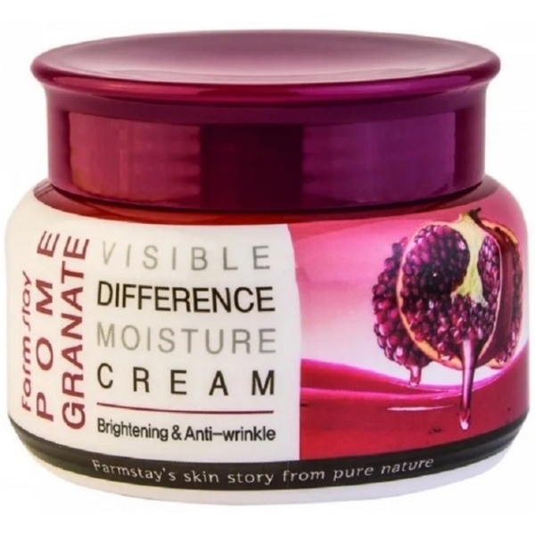 Крем для обличчя Farmstay Pomegranate Visible Difference Moisture Cream з екстрактом граната, 100 мл - Pampik