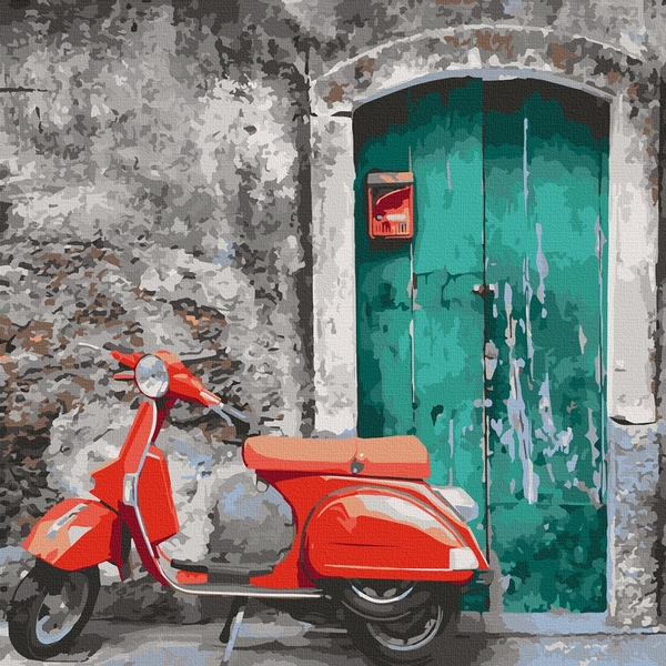 Картина за номерами ArtCraft Сусідський мопед 40x40 см (11206-AC) - Pampik