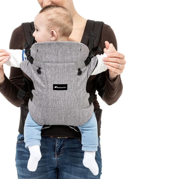 Сумка-переноска Bebe Confort GO 4, Black Chic, світло-сіра з чорним, (2675666210) - Pampik - 5