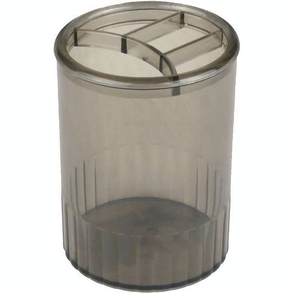 Стакан-підставка для канцелярських приладів Axent 4 відділення 9x7 см димчата (D4009-28) - Pampik