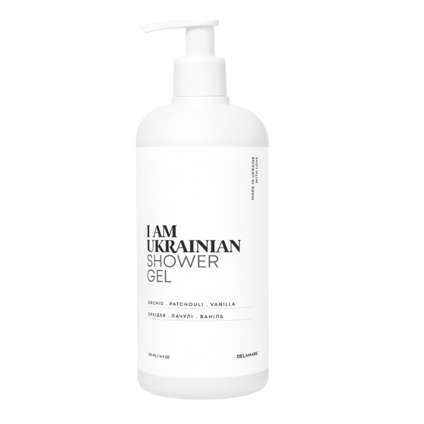 Гель для душу DeLaMark I am Ukrainian з ароматом ваніль+пачулі+орхідеї, 500 мл - Pampik