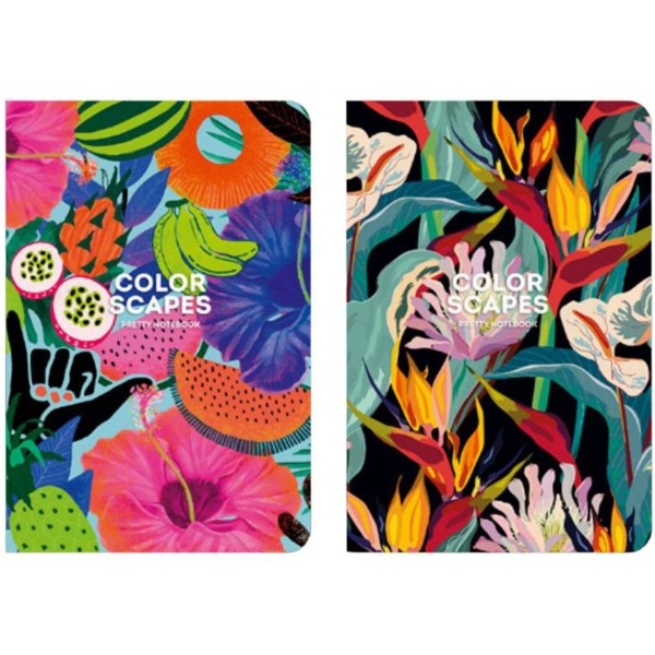 Зошит для записів MonAmi, A5, у лінійку, 80 аркушів, квіти (A5-IC-080-7009L) - Pampik - 2