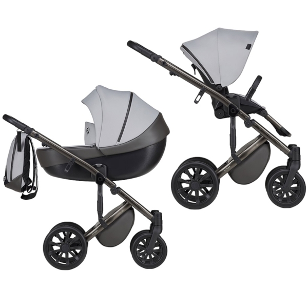 Універсальна коляска 2 в 1 Anex M-Type mt-09Q mirage, сіра з чорним (25708) - Pampik