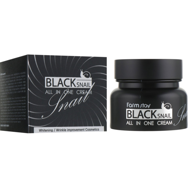 Крем для обличчя FarmStay All-In-One Black Snail Cream з муцином чорного равлика 100 мл - Pampik - 2