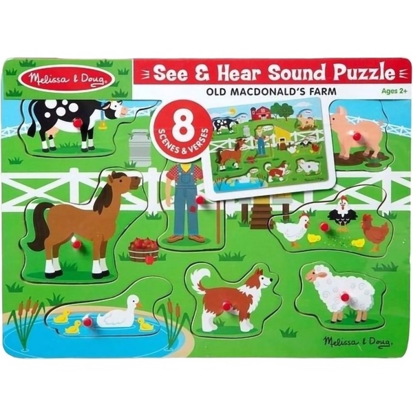 Звуковий пазл Melissa&Doug Ферма старого Макдональдса (MD738) - Pampik