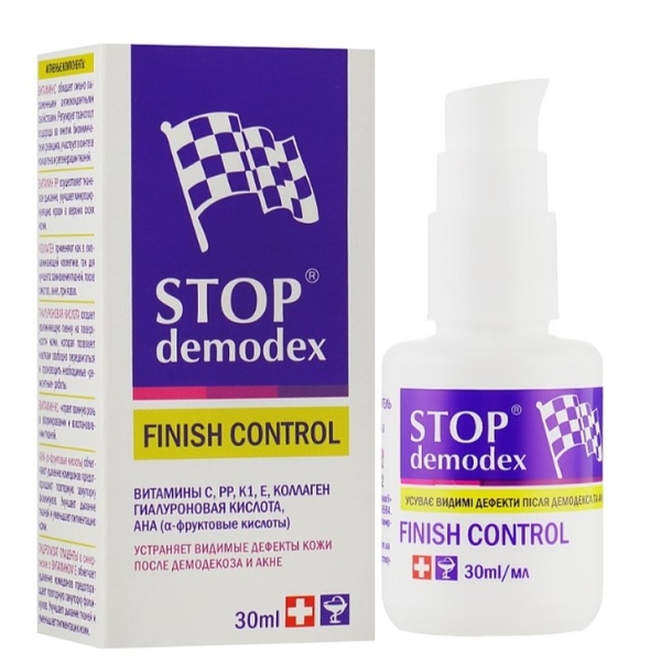 Финиш контроль гель ФитоБиоТехнологии Stop Demodex Стоп демодекс, 30 мл - Pampik