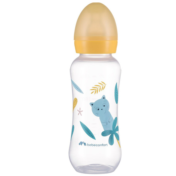 Бутылочка для кормления Bebe Confort Standard Neck Bottle Little Buddies, 240 мл, желтая (3102202080) - Pampik